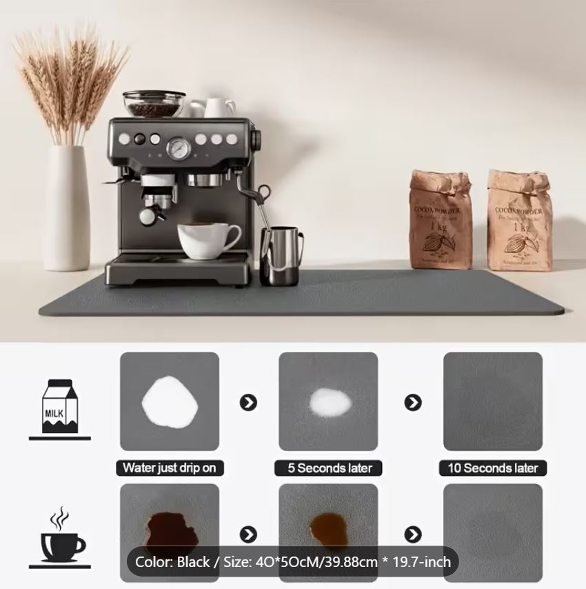 Super Absorbent Drying Mat - Heat-Resistant Non-Slip Kitchen Counter Mat image 5