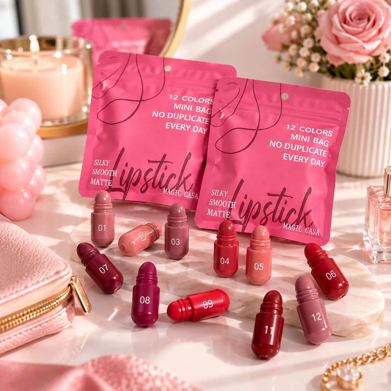 Long-lasting Matte Capsule Lipstick, 12pcs set image 4