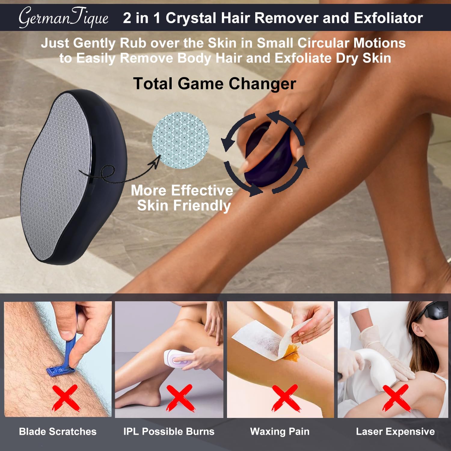 Gentle Nano Glass Hair Removal Crystal image 3
