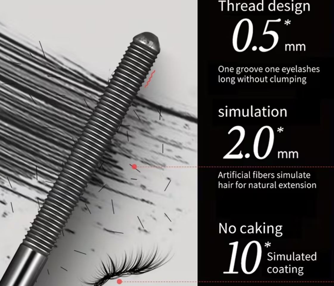 HUASURV Steel Tube Waterproof Mascara image 5