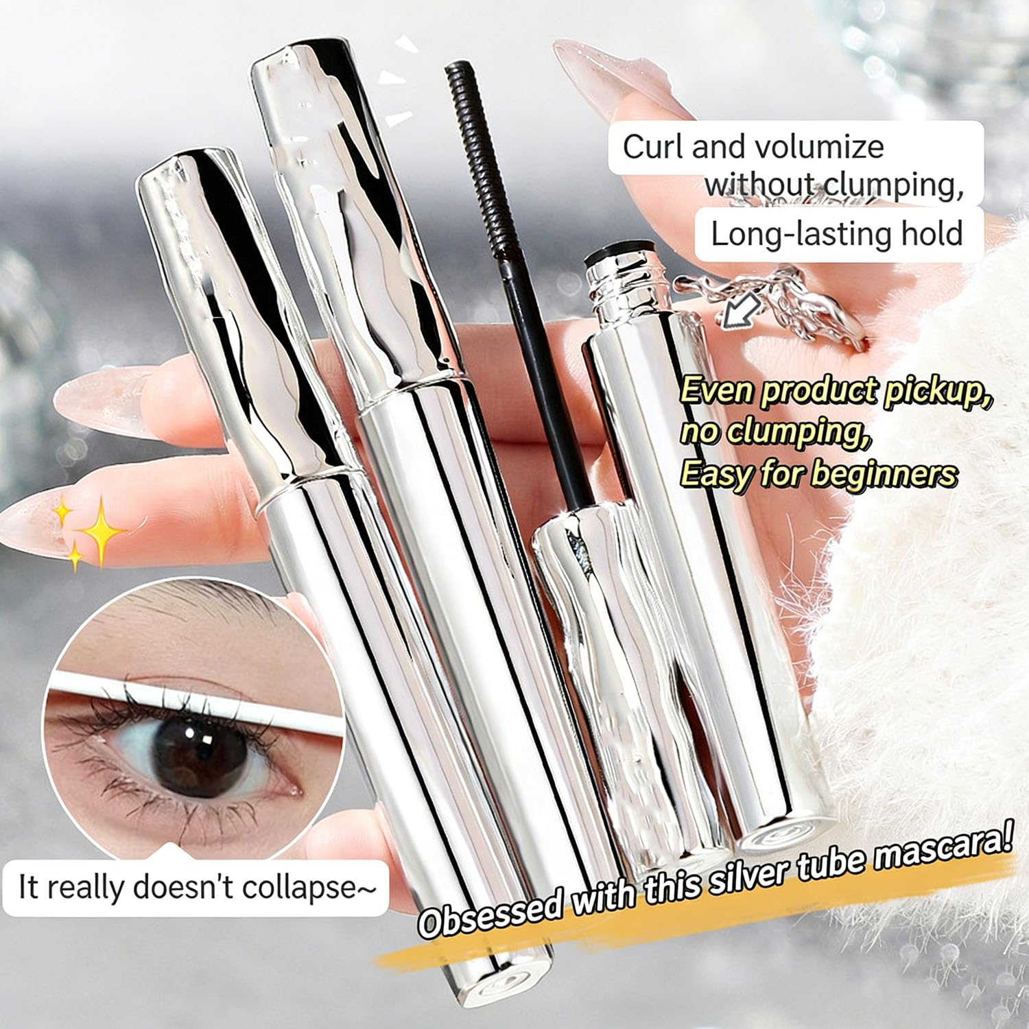 HUASURV Steel Tube Waterproof Mascara image 6