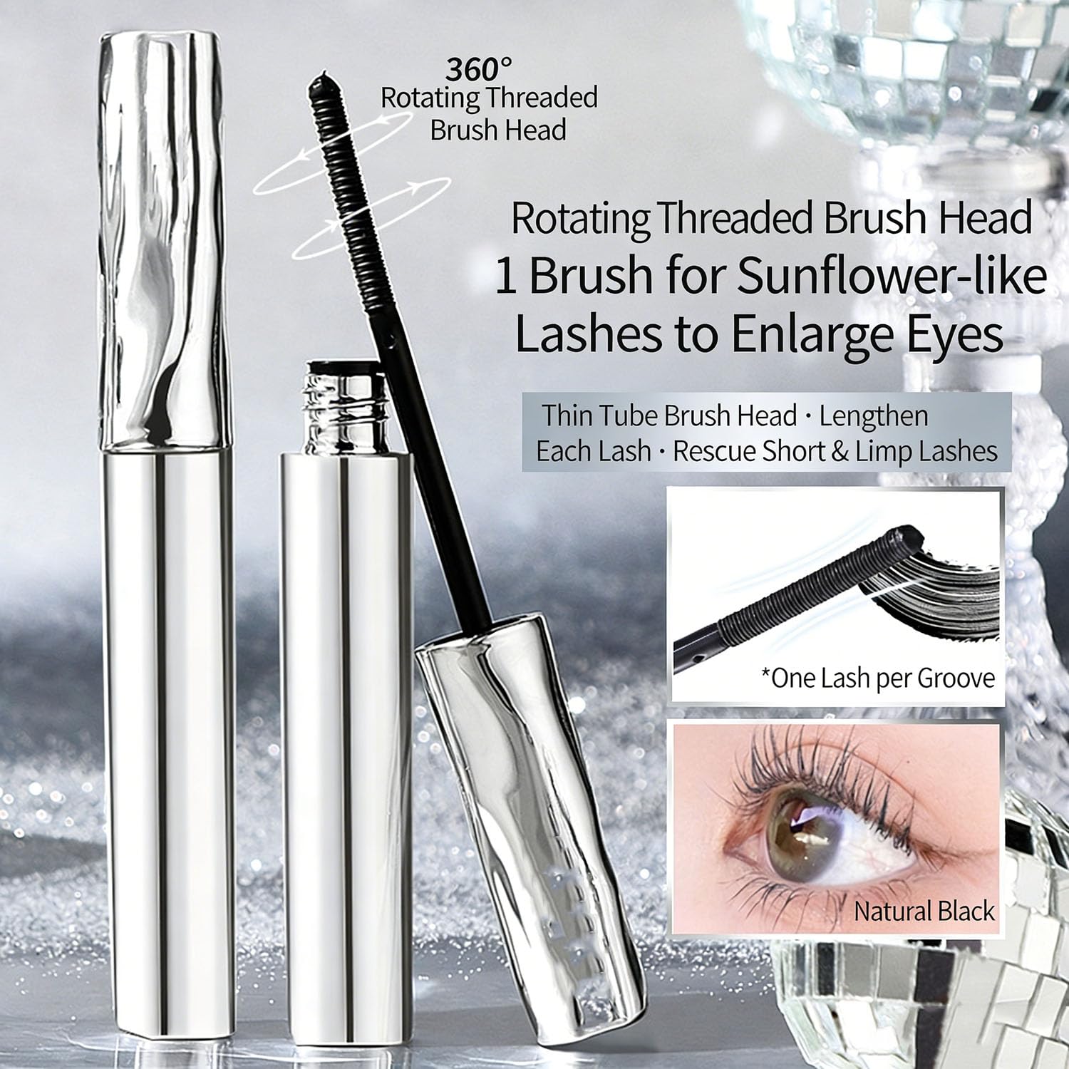 HUASURV Steel Tube Waterproof Mascara image 8