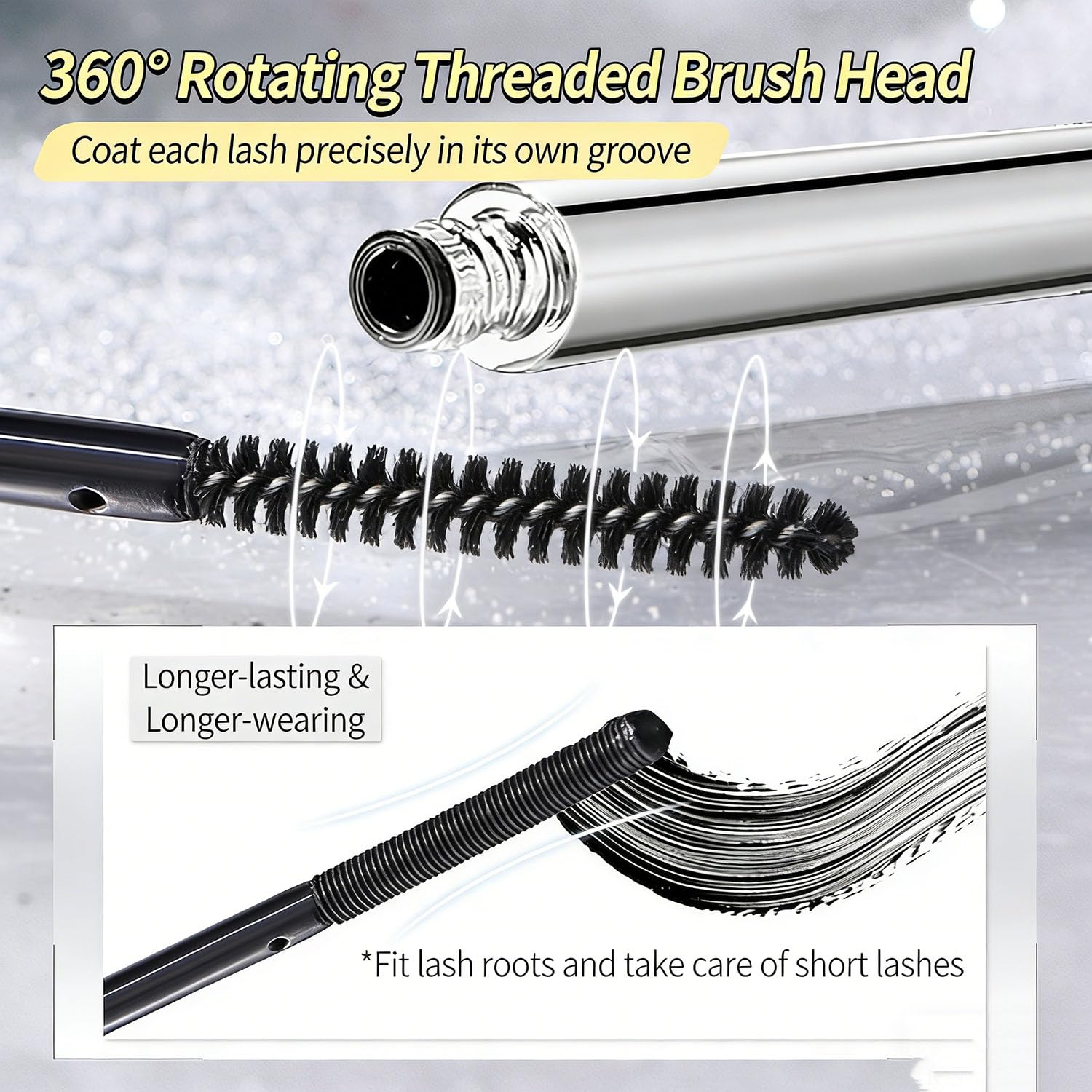 HUASURV Steel Tube Waterproof Mascara image 9